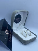 Alianças de Prata 4mm Rebaixada Friso Central Fosca