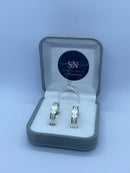 Alianças de Prata 4mm Rebaixada Friso Central Fosca