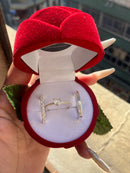 Alianças De Prata 2,5mm Feminina Esgrifada Polida Anel Solitário Cravejado