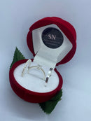 Alianças De Prata 2,5mm Feminina Esgrifada Polida Anel Solitário Cravejado