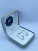 Alianças de Prata 3mm Feminina Cravejada Masculina Reta Polida