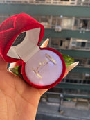 Alianças De Prata 2mm Reta Fosca Friso 0,7 Central  Feminina Uma Pedra Anel Solitário Cravejado