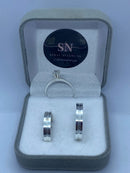 Alianças de Prata 4mm Reta Um Friso Côncava No Centro Polida