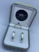 Alianças De Prata 4mm Meia Cana Polida Friso Fosco