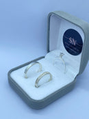 Alianças de Prata 3mm Feminina Cravejada Masculina Reta Polida