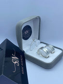 Alianças de Prata 8mm Friso Central Polida