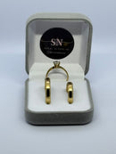 Alianças de Moeda Antiga Reta Lisa Chanfrada 4mm