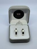 Alianças de Prata 4mm Meia Cana Lisa