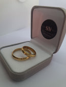 Alianças de Moeda Antiga Reta Lisa Chanfrada 3mm