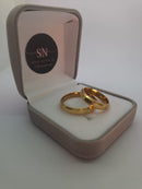 Alianças de Moeda Antiga Reta Lisa Chanfrada 4mm