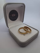 Alianças de Moeda Antiga 3mm Meia Cana Lisa