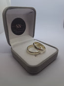 Alianças de Prata 4mm Meia Cana Lisa