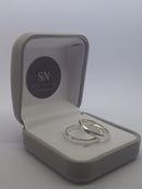 Alianças de Prata 3mm Reta Lisa Chanfrada