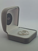 Alianças de Prata 2mm Reta Fosca Um Risco Delicado na Lateral