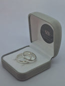 Alianças de Prata 4mm Reta Lisa Chanfrada