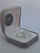 Alianças de Prata 4mm Reta Lisa Chanfrada