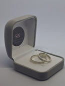 Alianças de Prata 3mm Reta Fosca Lateral Rebaixada Um Risco Central