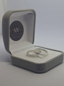 Aliança de Prata 3mm Reta com Um Friso de 1mm Central Friso Fosco