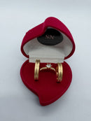 Alianças De Moeda Antiga 4mm Reta Fosca Com Um Friso Central Anel Solitário Cravejado