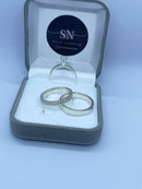 Alianças de Prata 3mm Feminina Cravejada Masculina Reta Polida