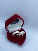 Alianças De Prata 5mm Reta Lateral Recartilhada Um Risco Em Cada Lateral Polida