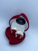 Alianças De Prata 8mm Lateral Recartilhada Friso 0,7 Central Fosca