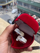 Alianças De Prata 8mm Rebaixada Fosca Batimento Cardíaco Com Coração Vazado Na Feminina