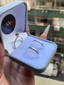 Alianças De Prata 3mm Chanfrada Polida