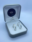 Alianças de Prata 2mm Meia Cana Feminina Fosca Masculina Polida