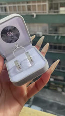 Alianças de Prata 5mm Reta Com Um Delicado Friso na Lateral Fosca