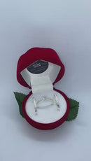 Alianças De Prata 2mm Meia Cana Polida Ambas Cravejadas Anel Solitário Cravejado