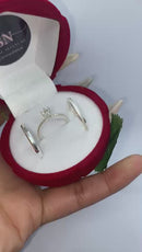 Alianças De Prata 2mm Chanfrada Feminina Fosca Masculina Polida Anel Solitário Cravejada