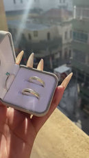 Alianças de Prata 4mm Chanfrada Risco Central Fosca