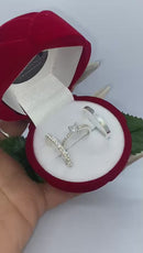 Alianças De Prata 2,5mm Feminina Esgrifada Polida Anel Solitário Cravejado